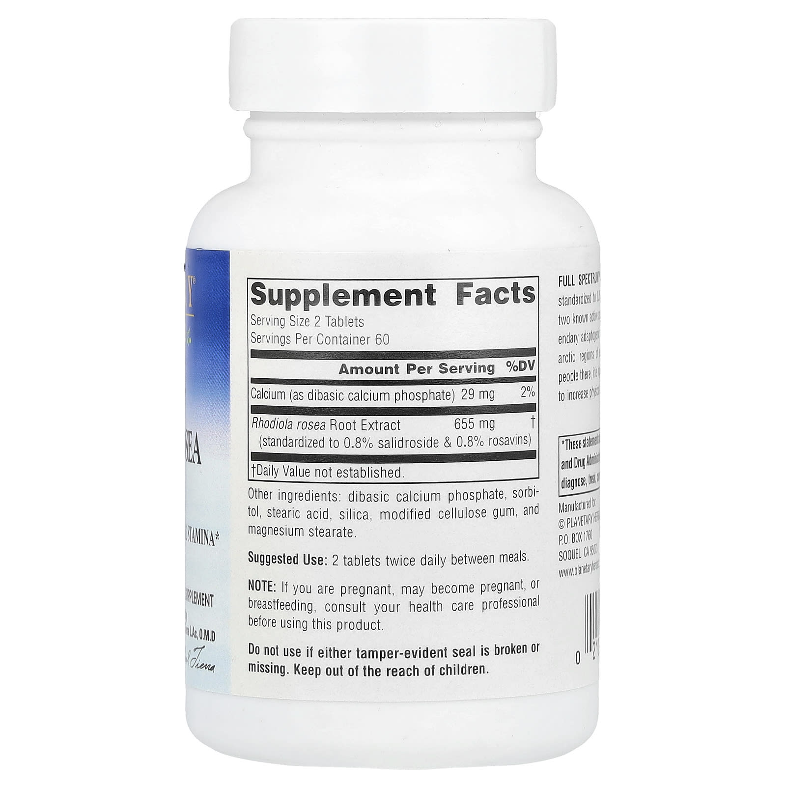 Planetary Herbals, Full Spectrum™ Rhodiola Rosea Extract, 120 Tablets (327 mg per Tablet)