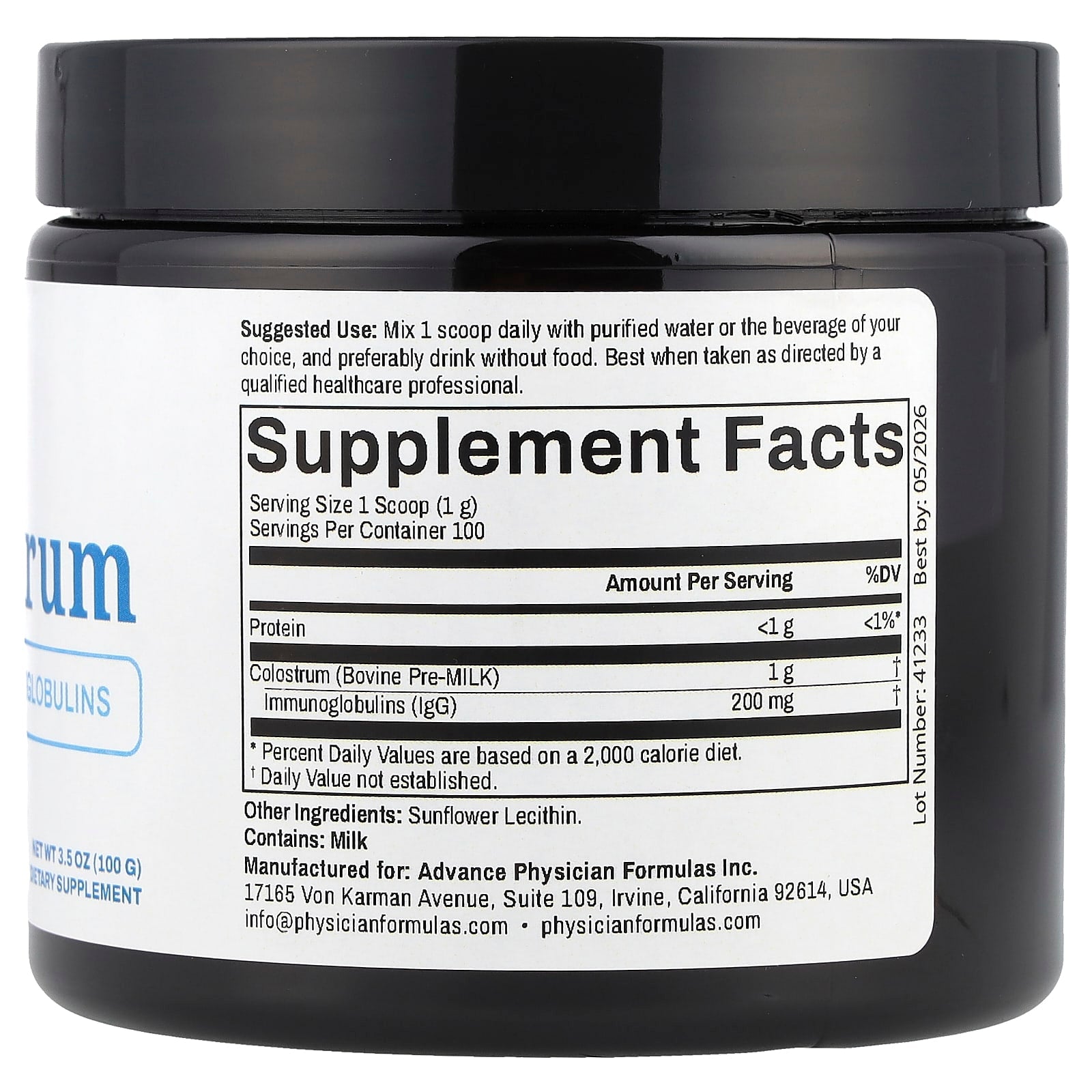 Advance Physician Formulas, Colostrum, 3.5 oz (100 g)