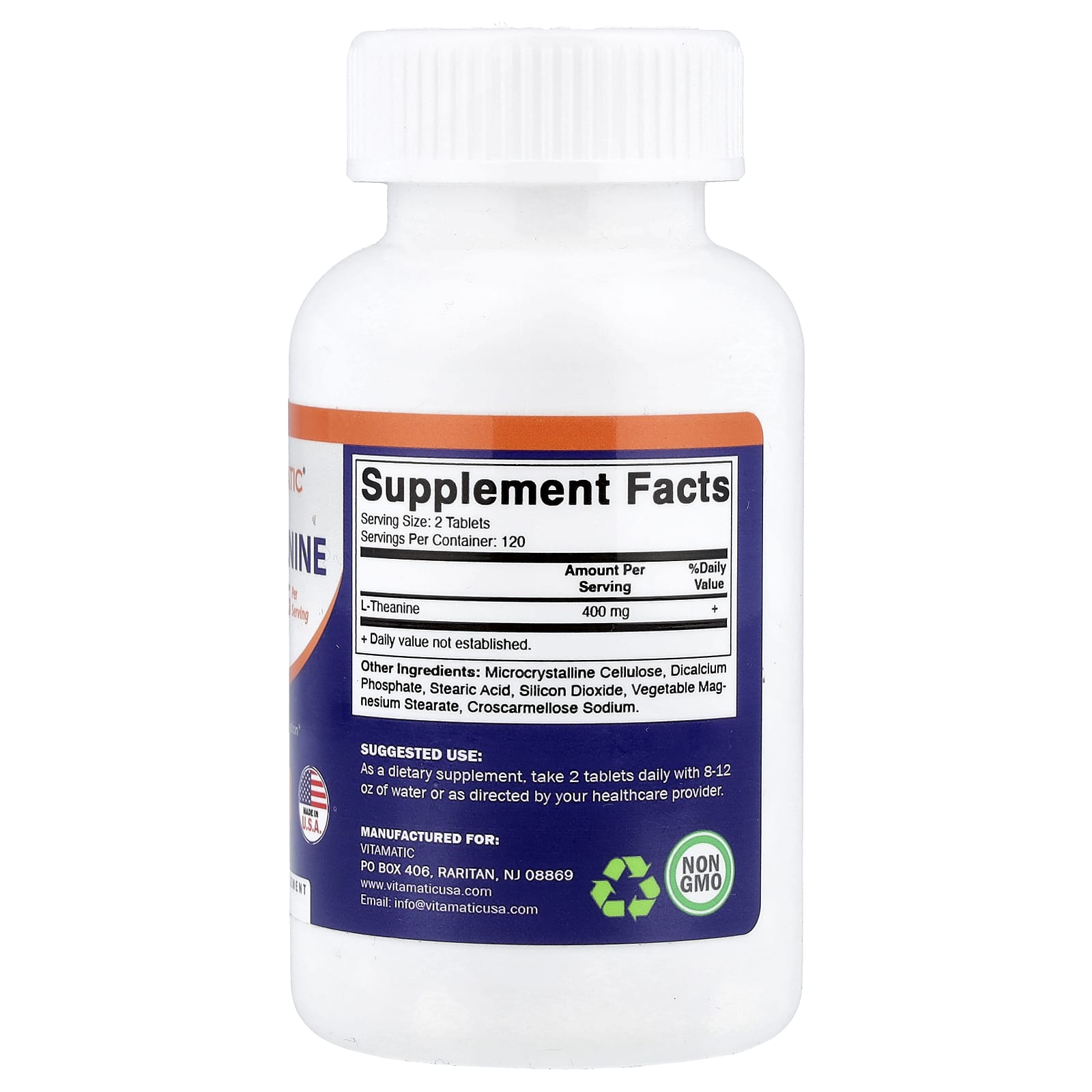 Vitamatic, L-Theanine, 240 Tablets, (200 mg per Tablet)