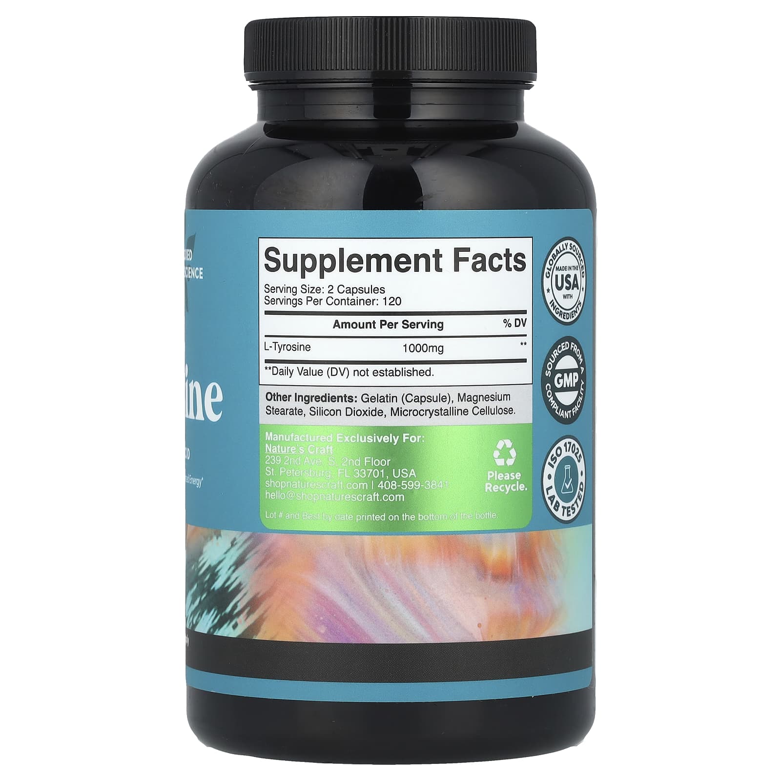 Nature's Craft, L-Tyrosine, 240 Capsules (500 mg per Capsule)