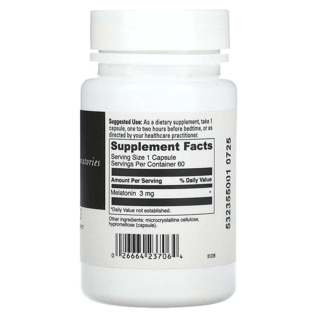DaVinci Laboratories, Melatonin-3, 3 mg, 60 Capsules