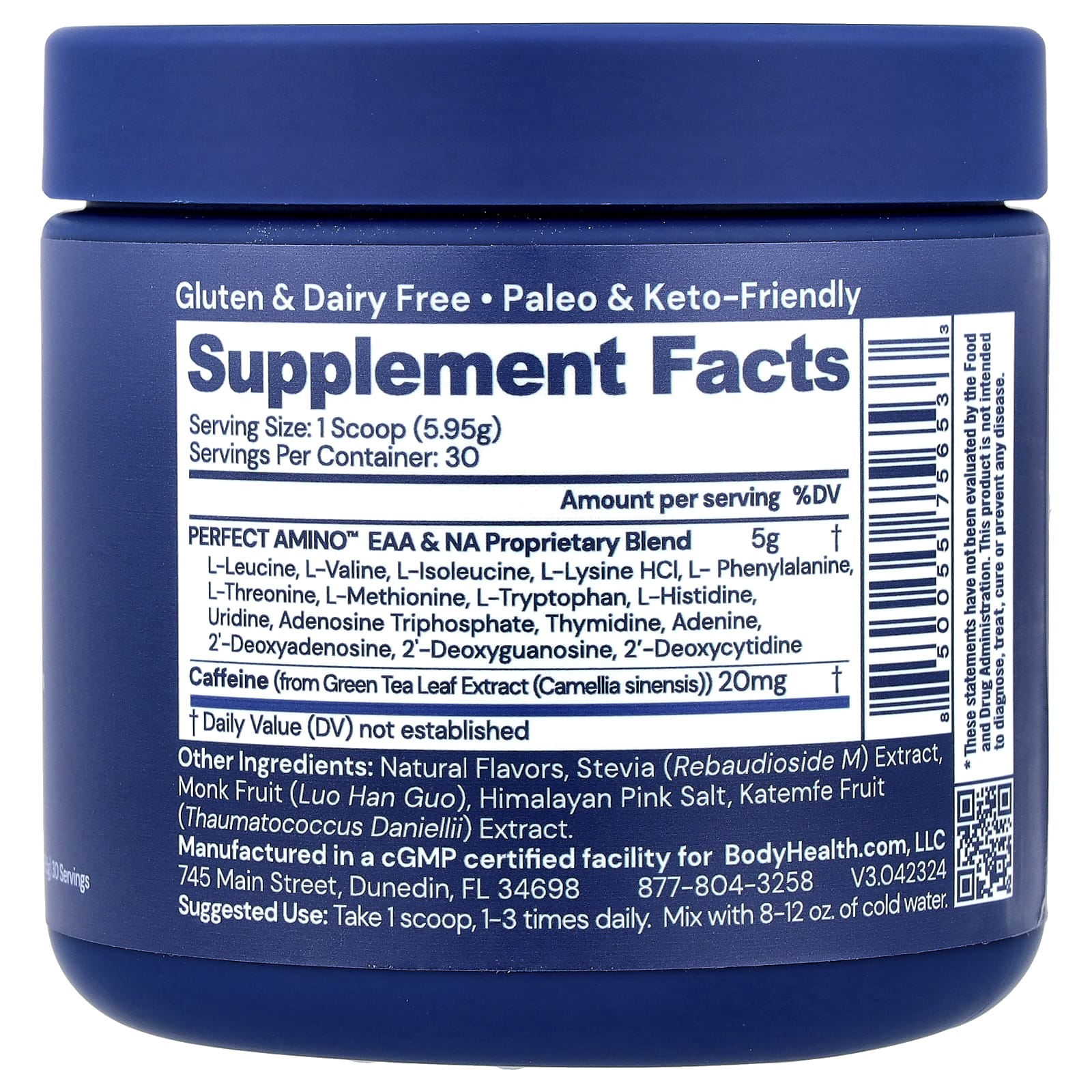 BodyHealth, Perfect Amino™, Mocha, 6.3 oz (178.5 g)