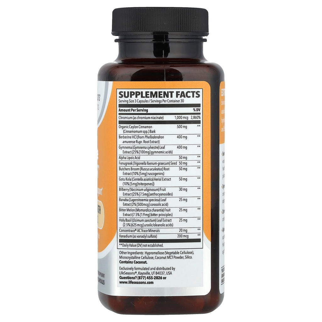 LifeSeasons, Therapeutics, Glucose Stabili-T® With Berberine HCl, 90 Veg Capsules