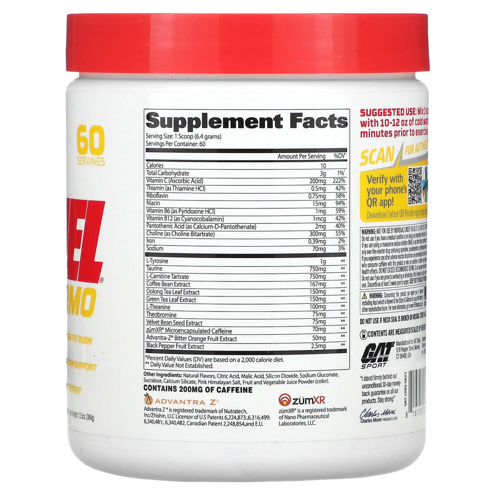 GAT, JetFuel®, Thermo, Fat Burner, Strawberry Lemonade, 13.5 oz (384 g)