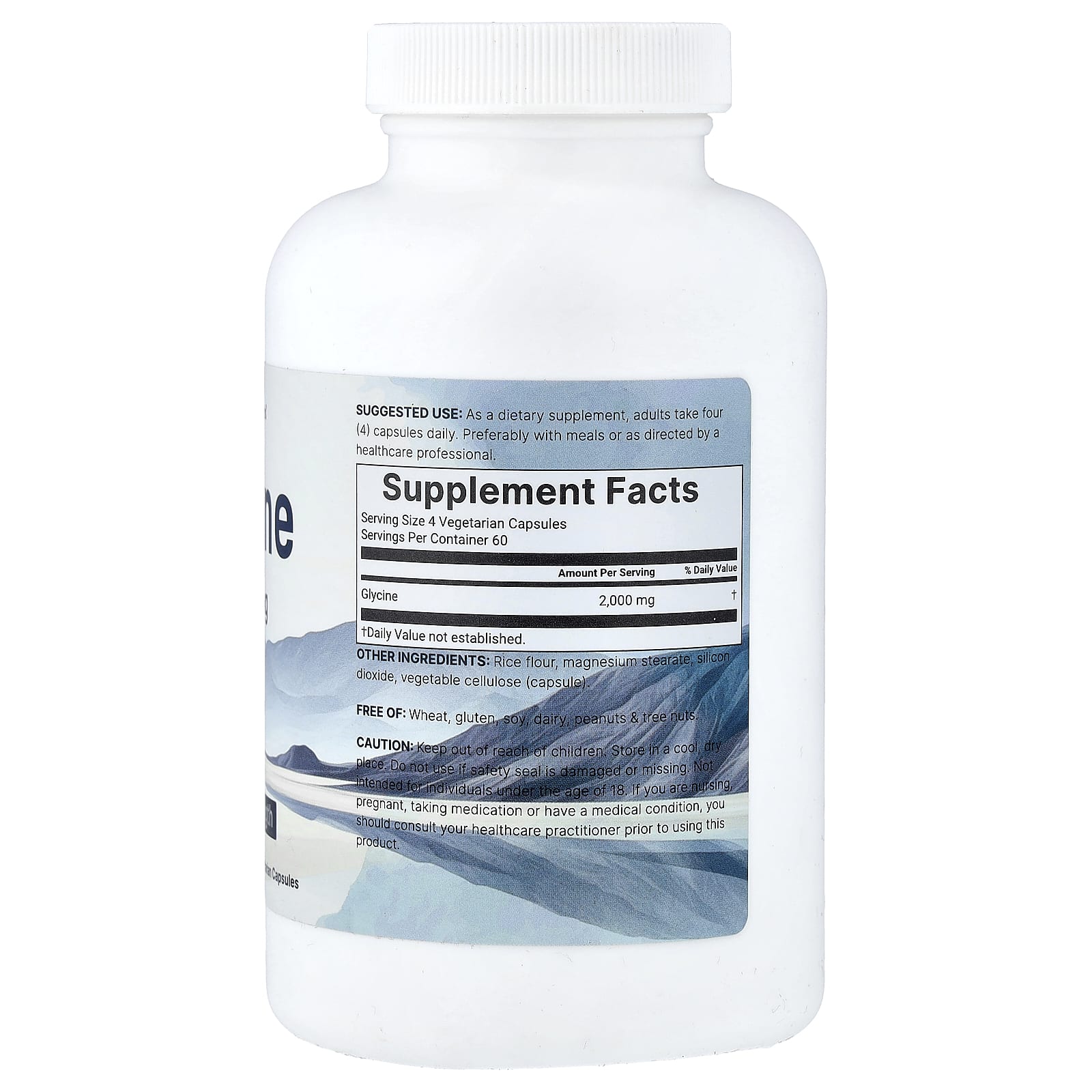 Micro Ingredients, Glycine, 240 Vegetarian Capsules (500 mg per Capsule)