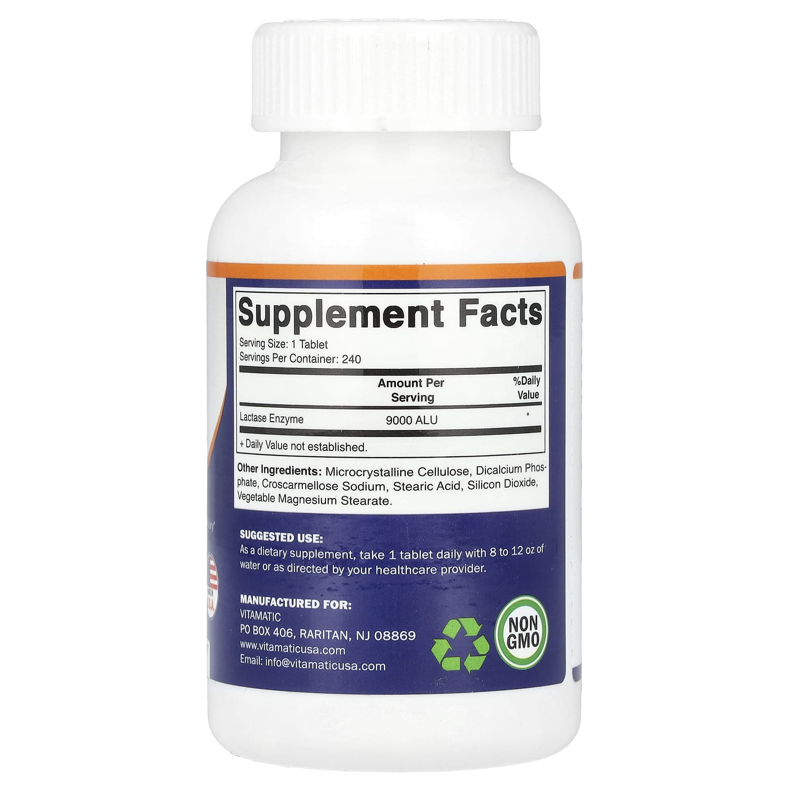 Vitamatic, Lactase Enzyme, 9,000 FCC, 240 Tablets