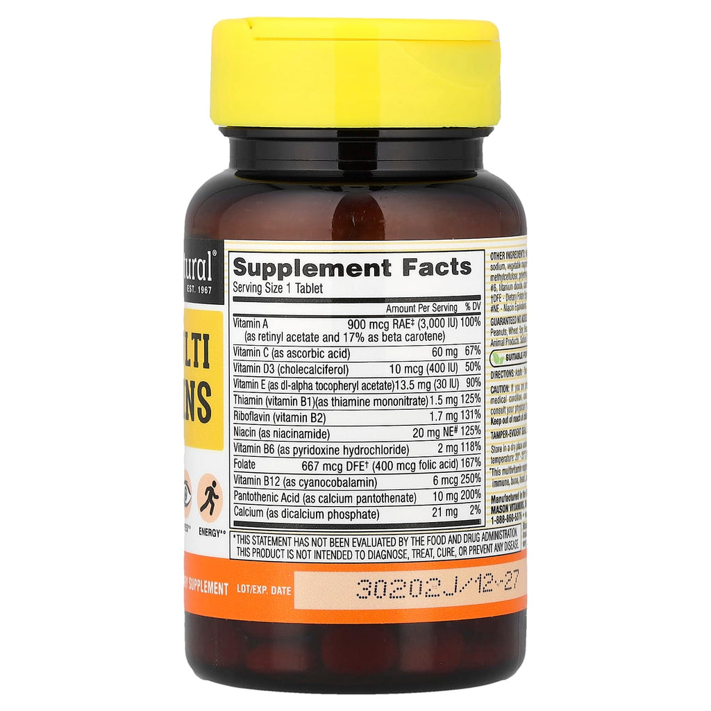 Mason Natural, Mini Multi Vitamins, 100 Mini-Tablets