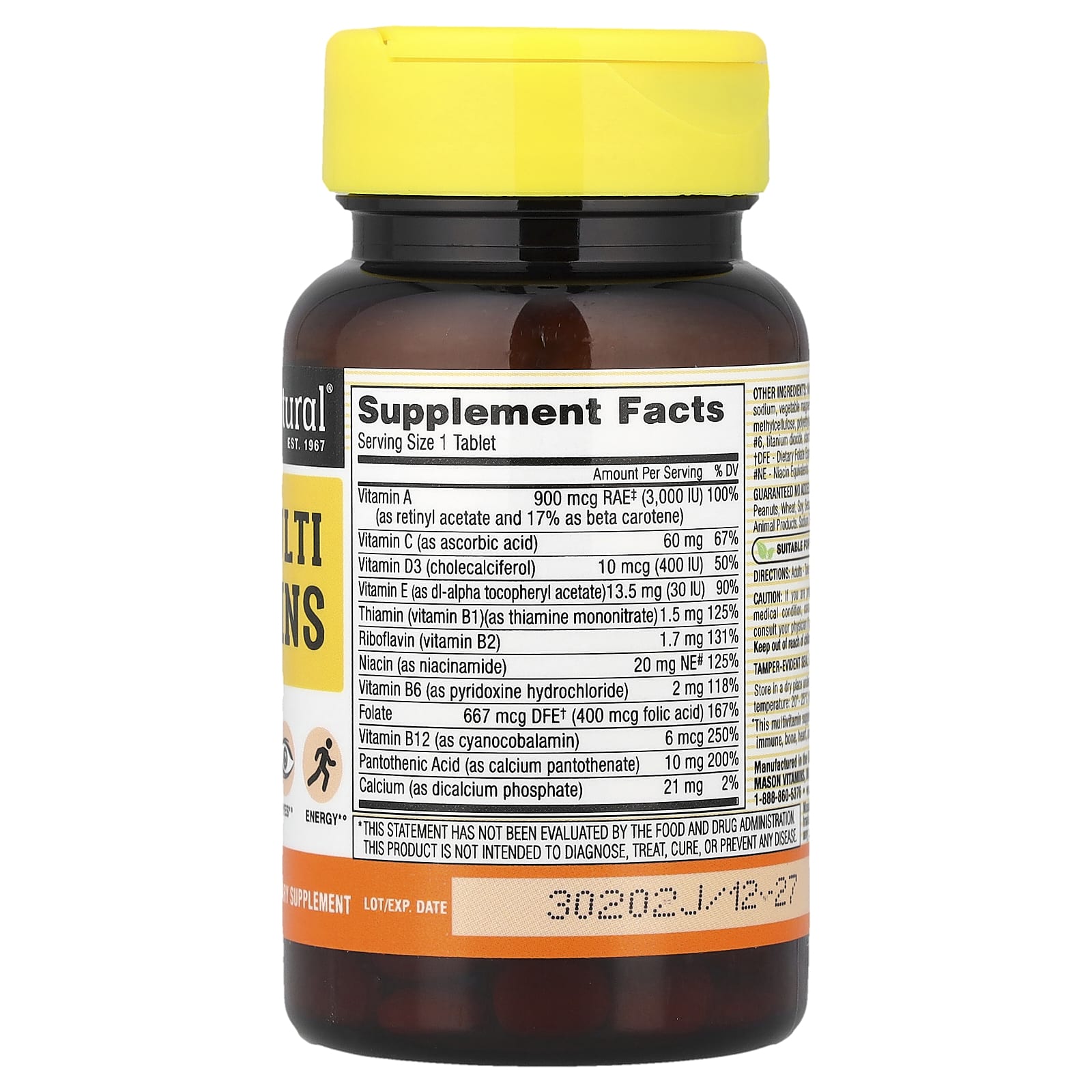 Mason Natural, Mini Multi Vitamins, 100 Mini-Tablets