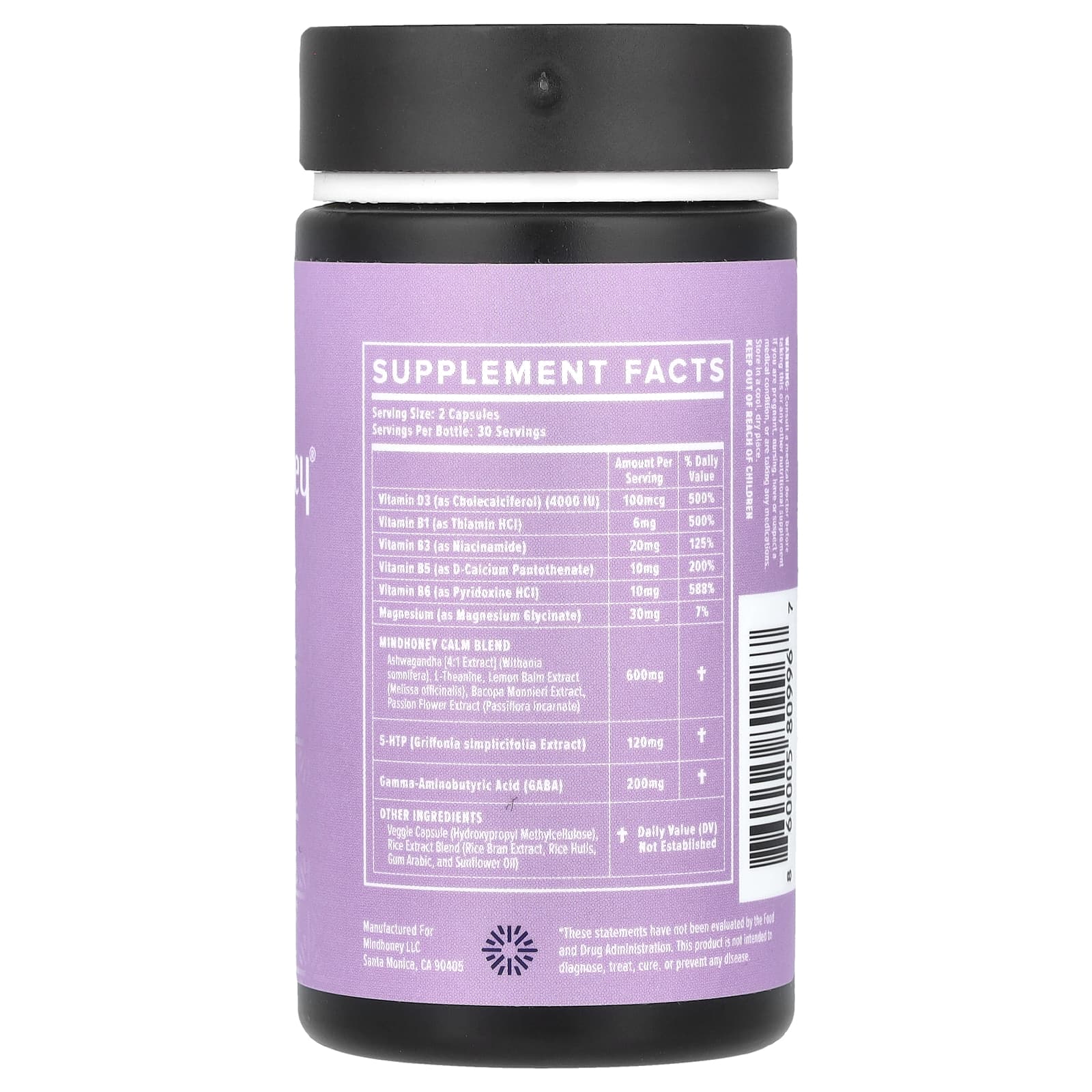 Mindhoney, Sync, Adaptogenic x Nootropic , 60 Capsules