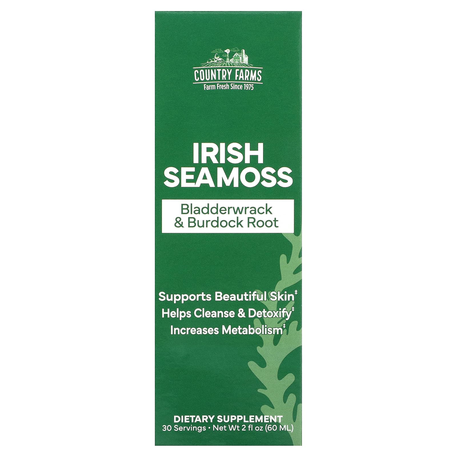 Country Farms, Irish Sea Moss, Bladderwrack & Burdock Root, 2 fl oz (60 ml)