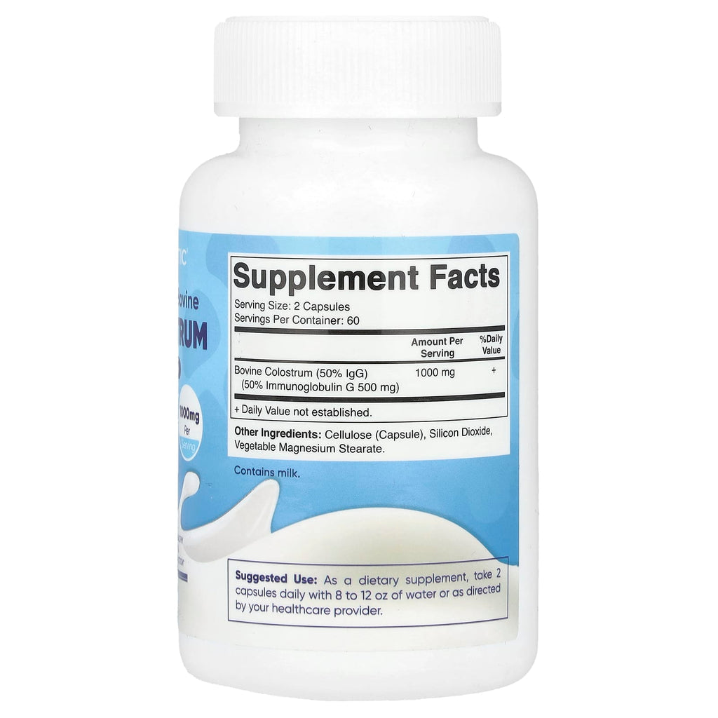 Vitamatic, Grass Fed Bovine Colostrum, 120 Vegetarian Capsules (500 mg per Capsule)