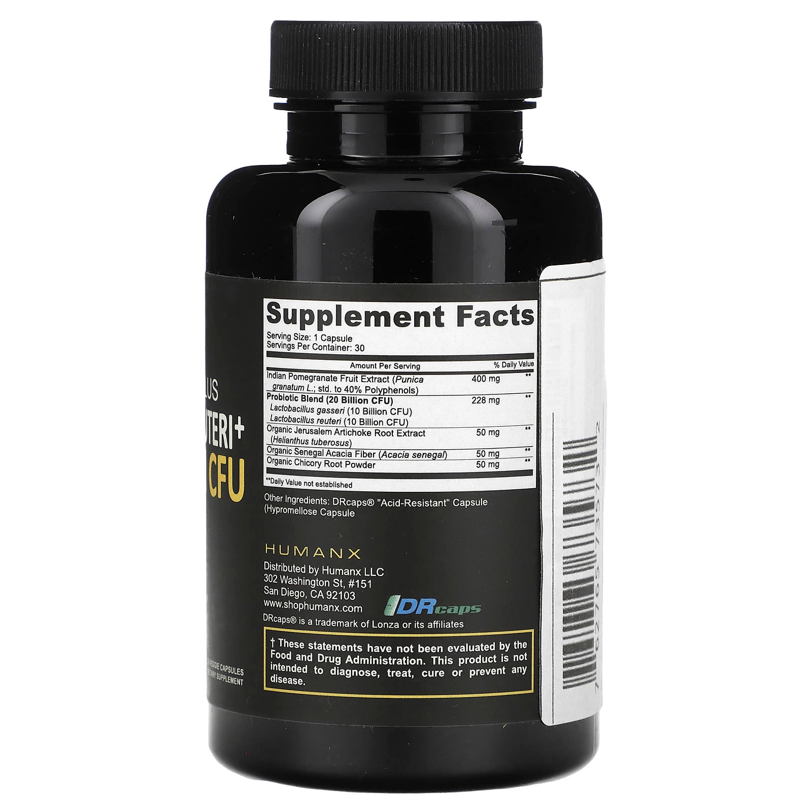 Humanx, Lactobacillus Gasseri & Reuteri+, 20 Billion CFU, 30 Veggie Capsules