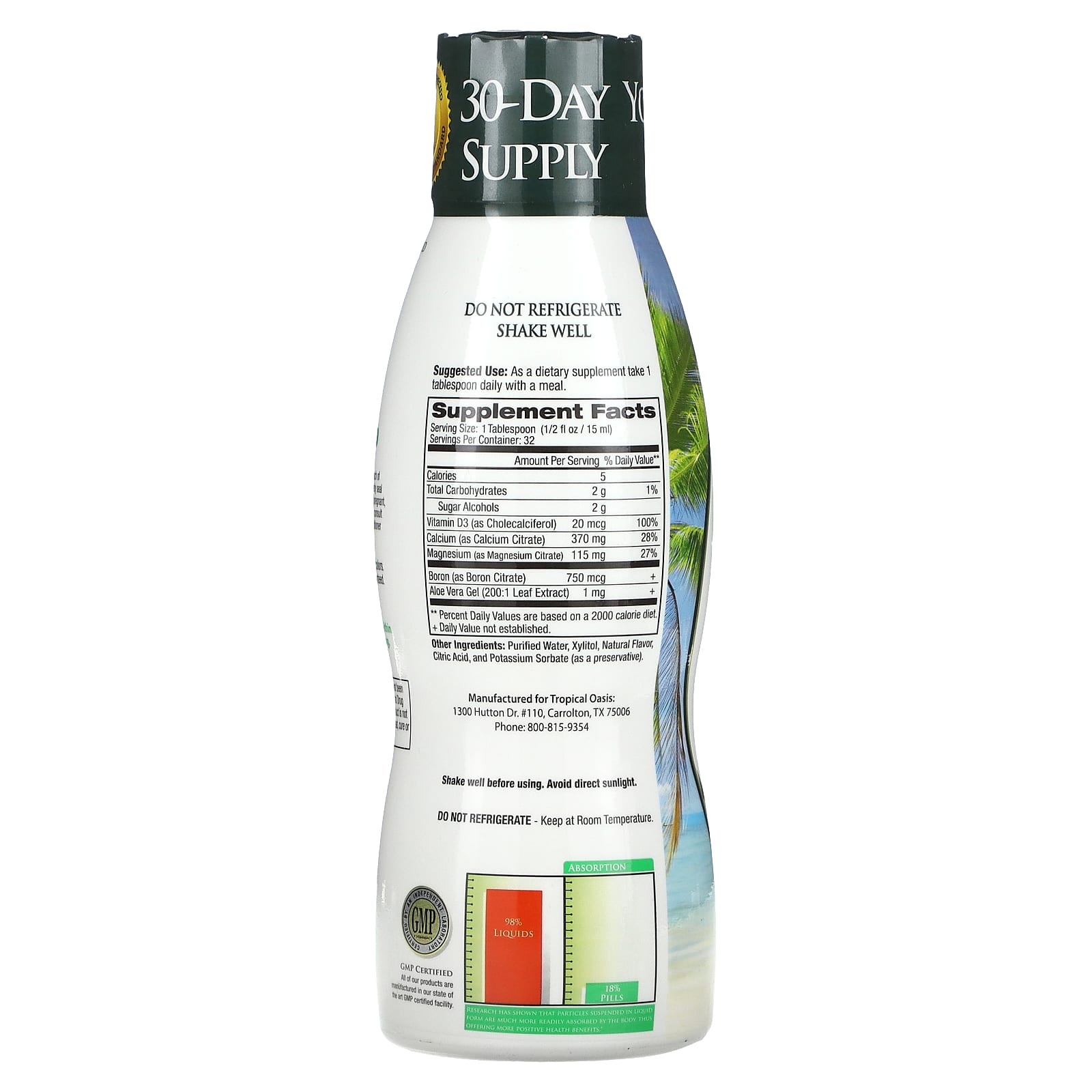 Tropical Oasis, Premium Calcium Magnesium, 16 fl oz (480 ml)
