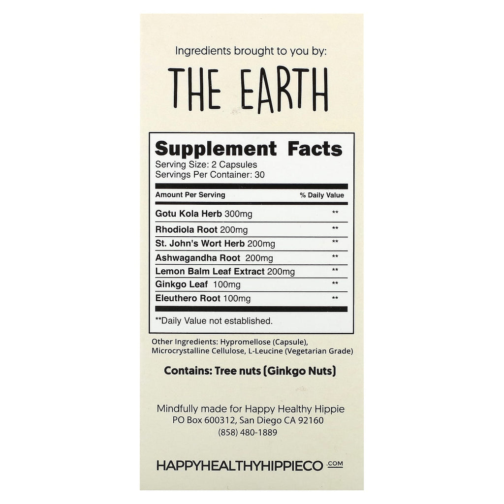 Happy Healthy Hippie, Joy-Filled, Supports a Positive Mood, 60 Veggie Capsules