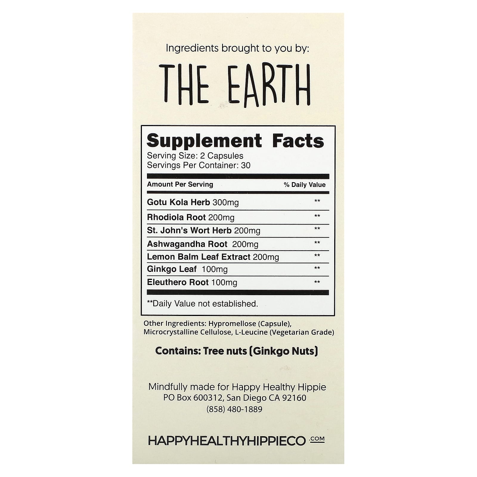 Happy Healthy Hippie, Joy-Filled, Supports a Positive Mood, 60 Veggie Capsules