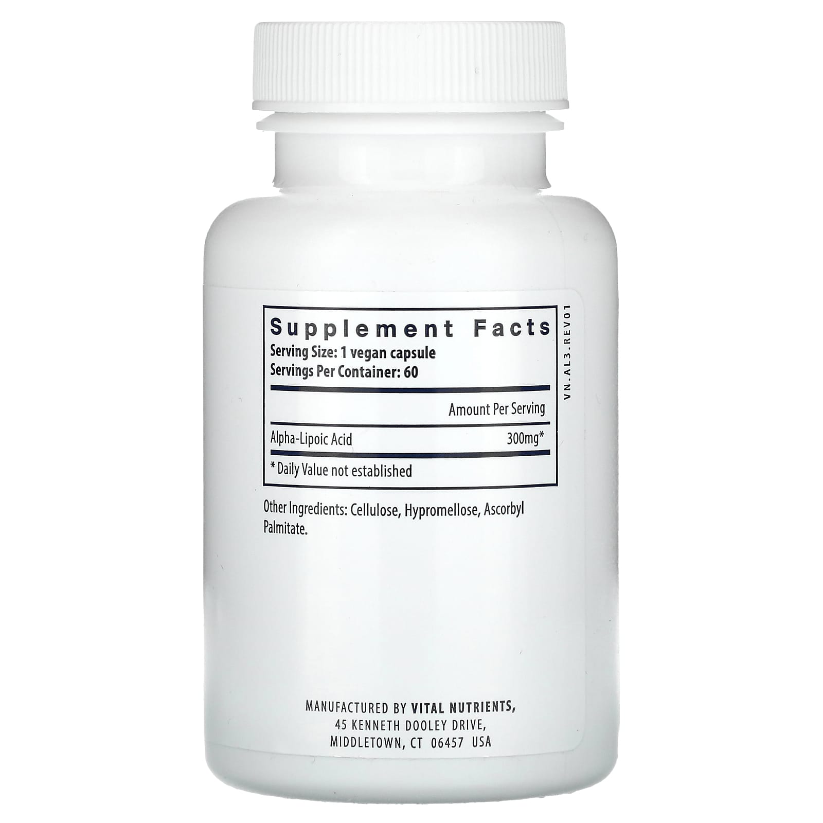 Vital Nutrients, Lipoic Acid, 60 Vegan Capsules (300 mg per Capsule)