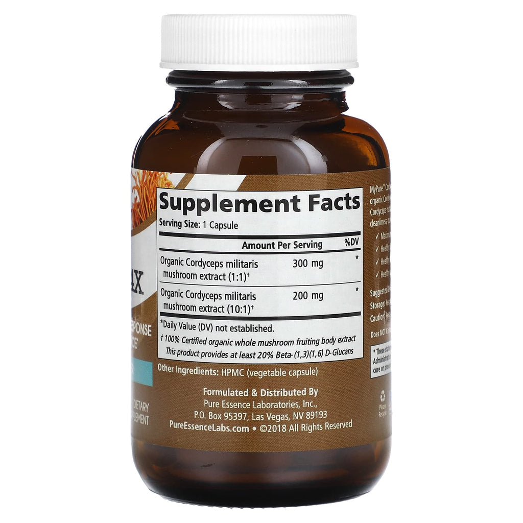 Pure Essence, MyPure, Cordyceps 4X, 30 Vegi-Caps
