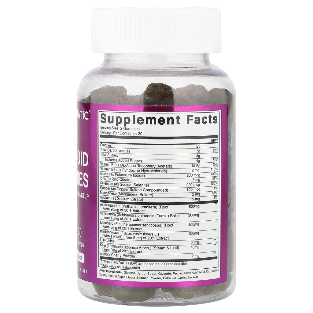 Vitamatic, Thyroid Gummies With Iodine & Kelp, Apple, 60 Gummies