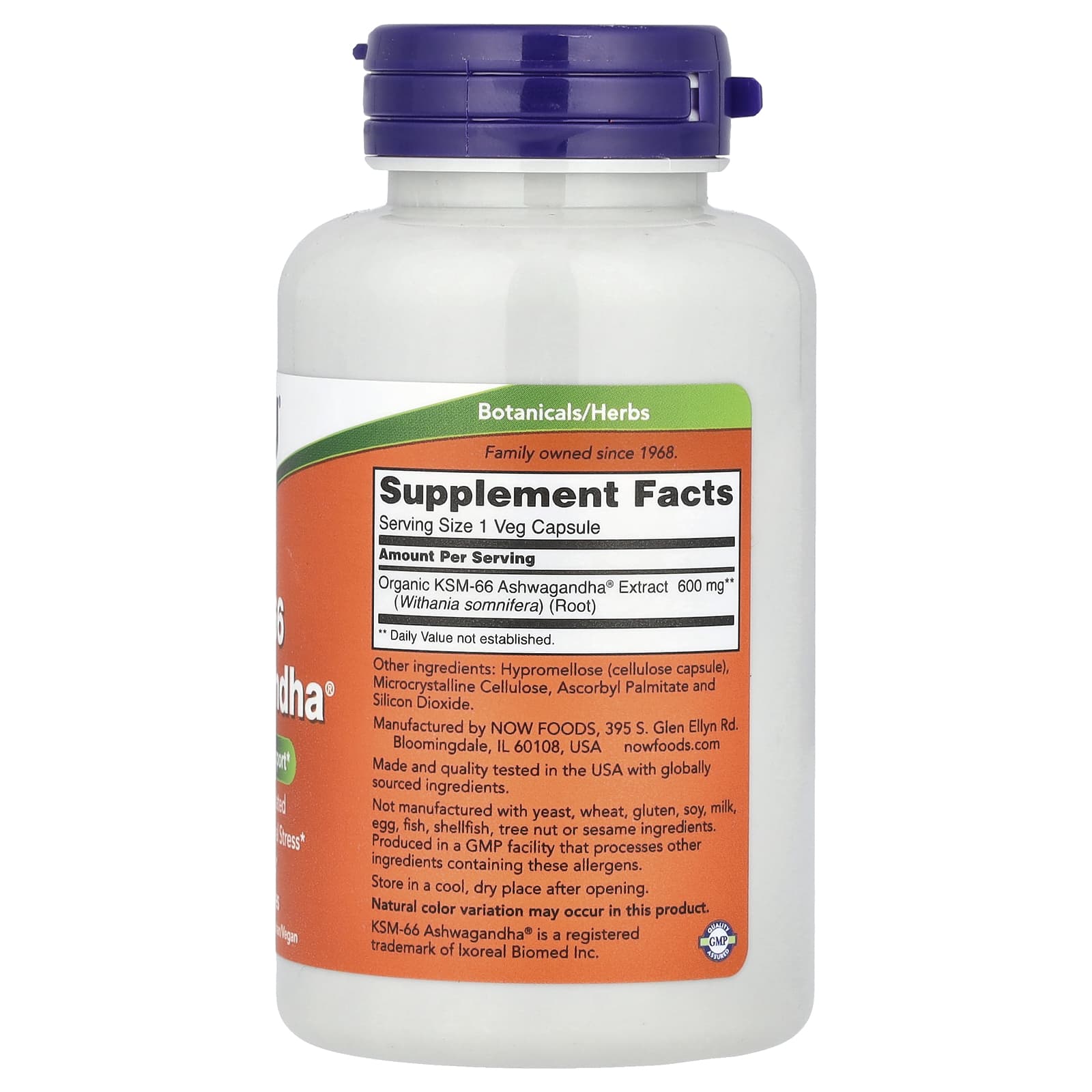 NOW Foods, KSM-66 Ashwagandha®, 600 mg, 90 Veg Capsules