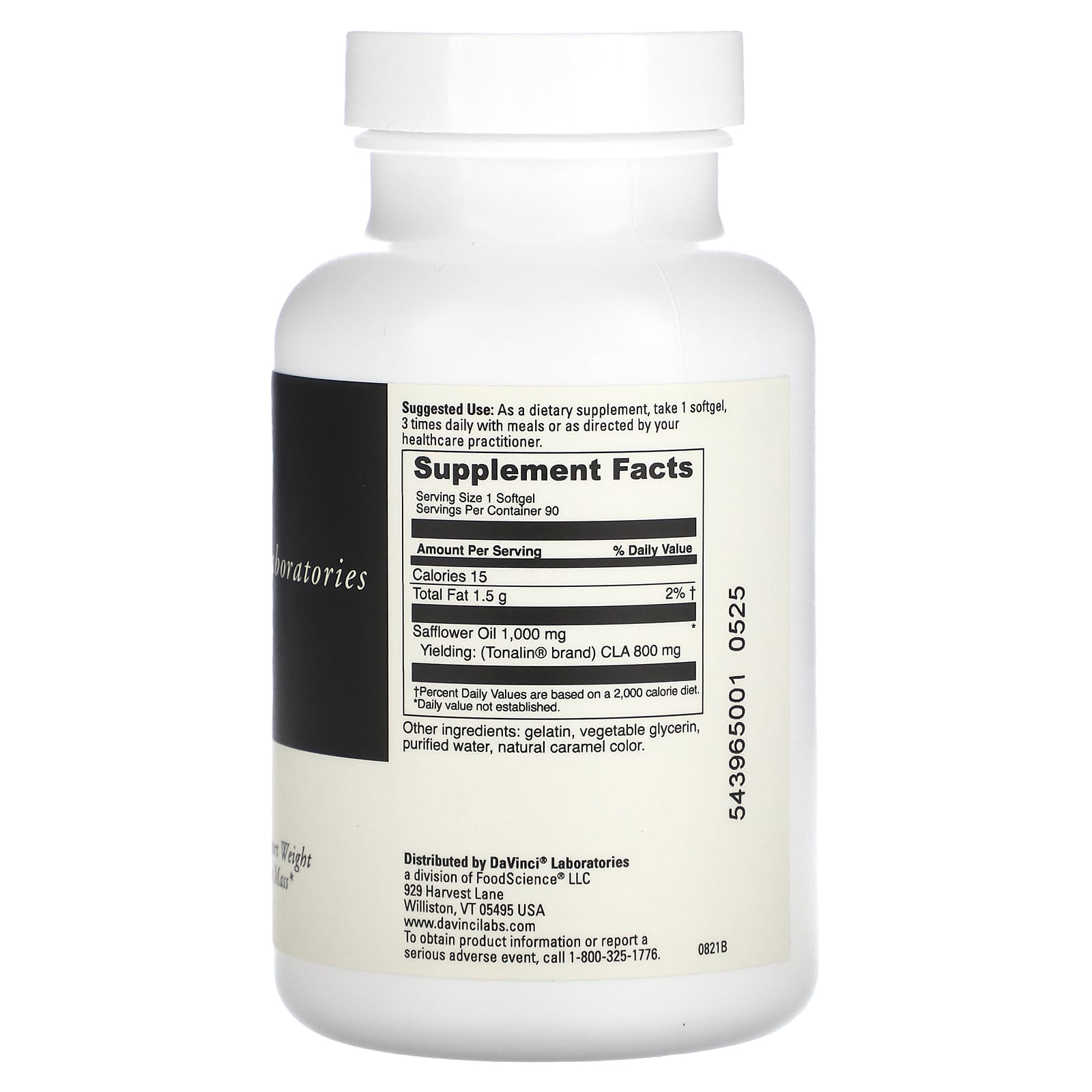 DaVinci Laboratories, Tonalin - CLA, 90 Softgels