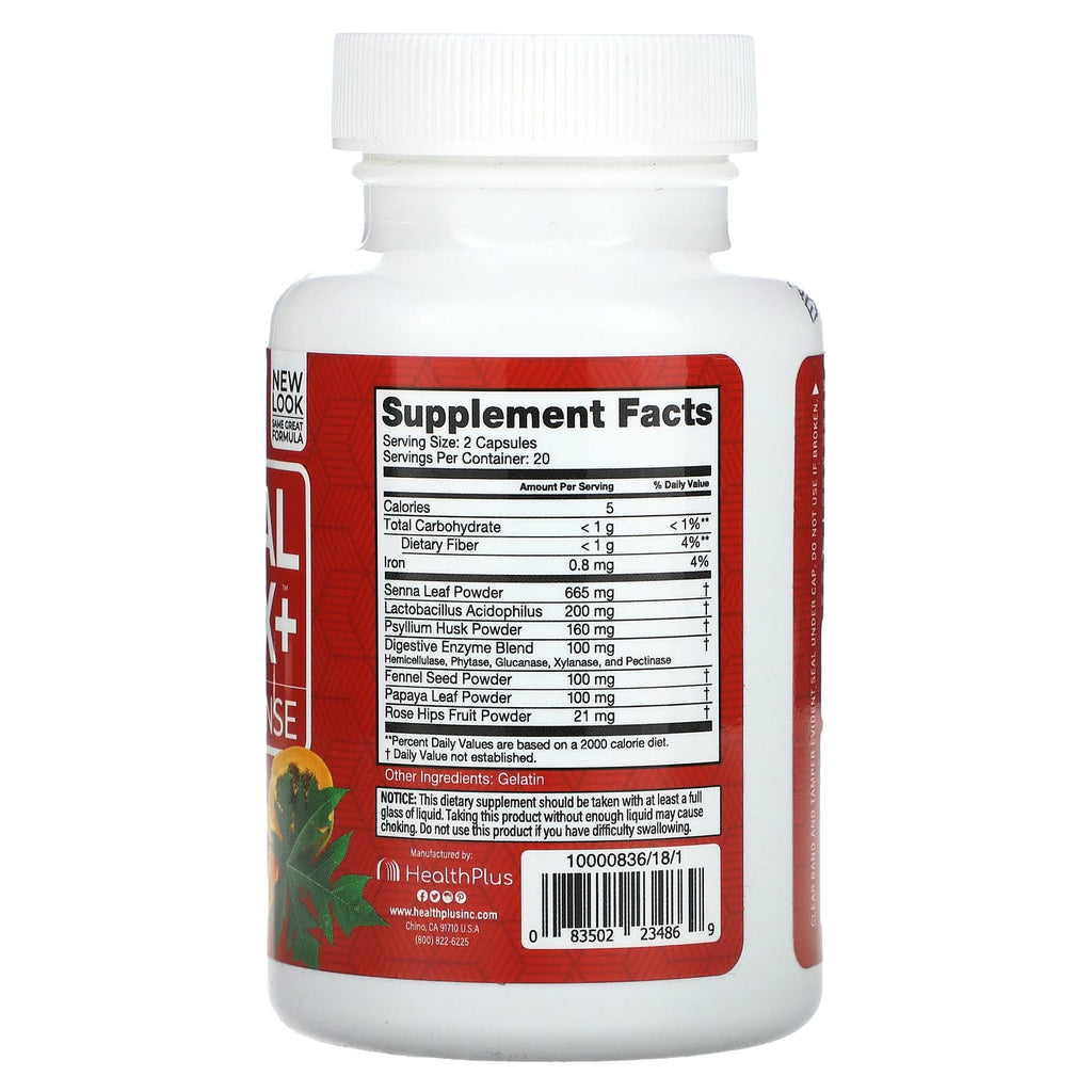 Health Plus, Herbal Detox+, 10-Day Cleanse, 40 Capsules