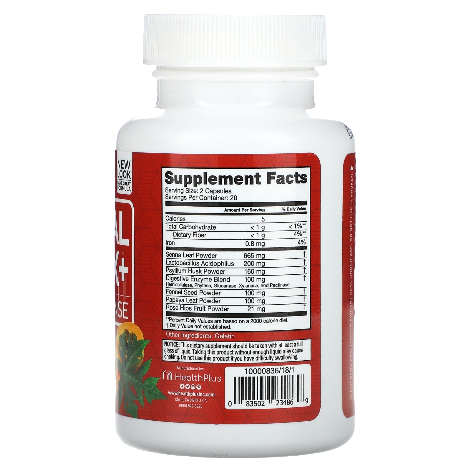 Health Plus, Herbal Detox+, 10-Day Cleanse, 40 Capsules