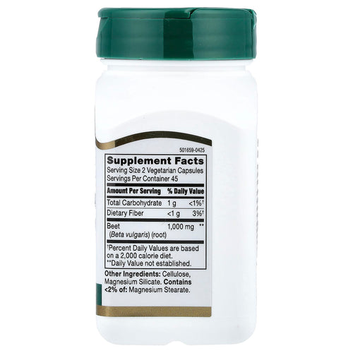 21st Century, Beet Root, 90 Capsules (500 mg per Capsule)