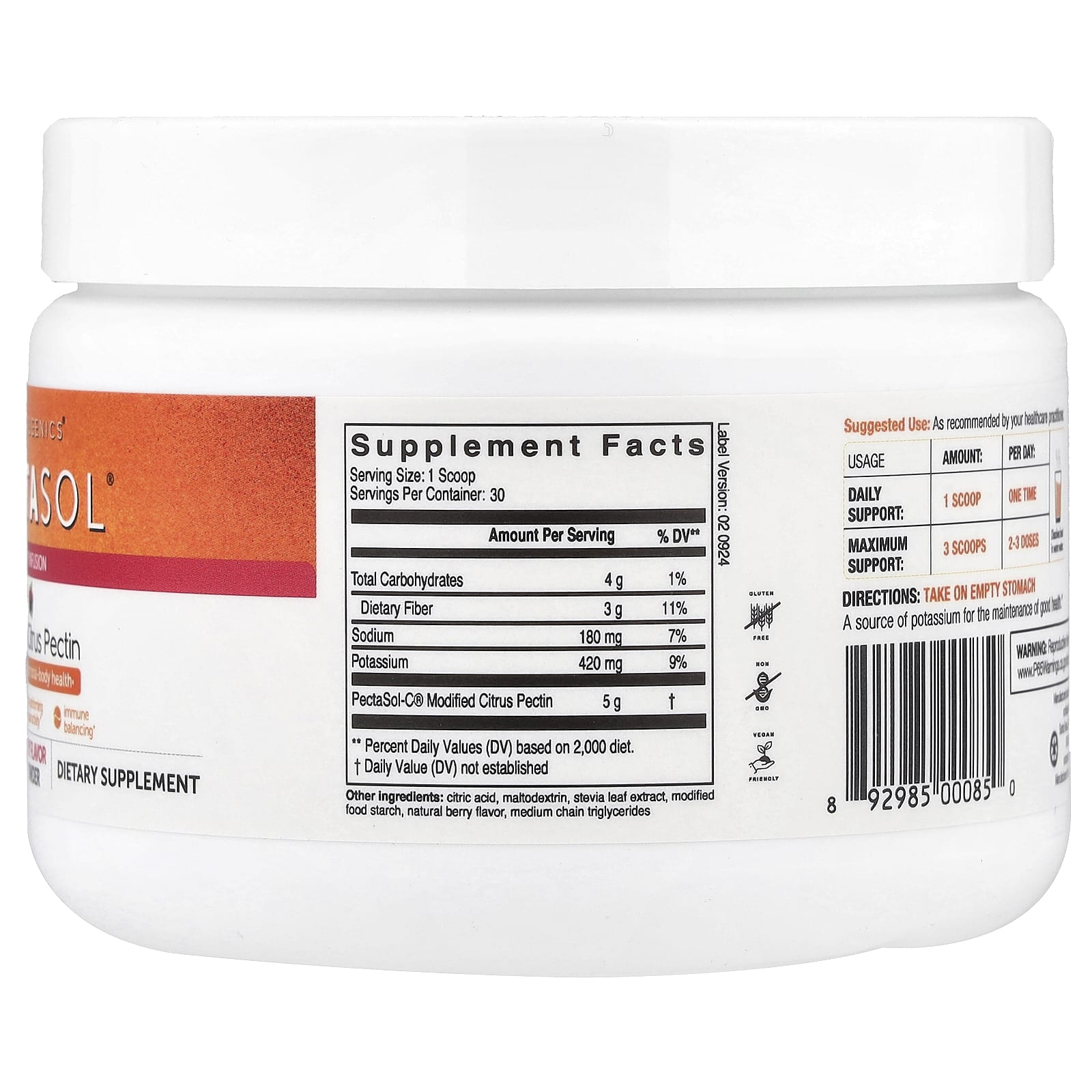 Econugenics, PectaSol® Modified Citrus Pectin, Berry Infusion, 6.49 oz (184 g)