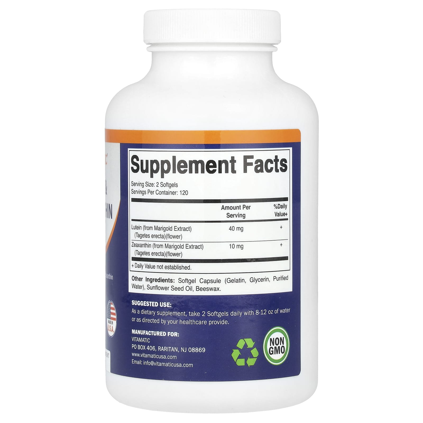 Vitamatic, Lutein & Zeaxanthin, 240 Softgels