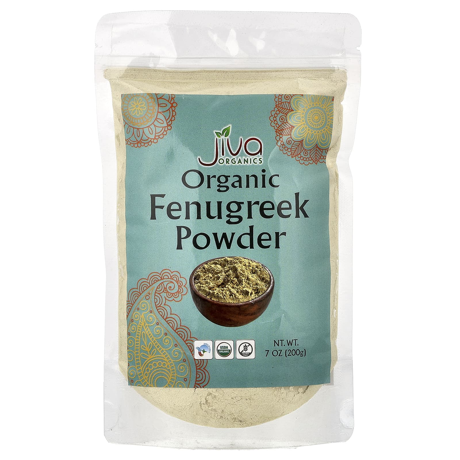 Jiva Organics, Organic Fenugreek Powder, 7 oz (200 g)