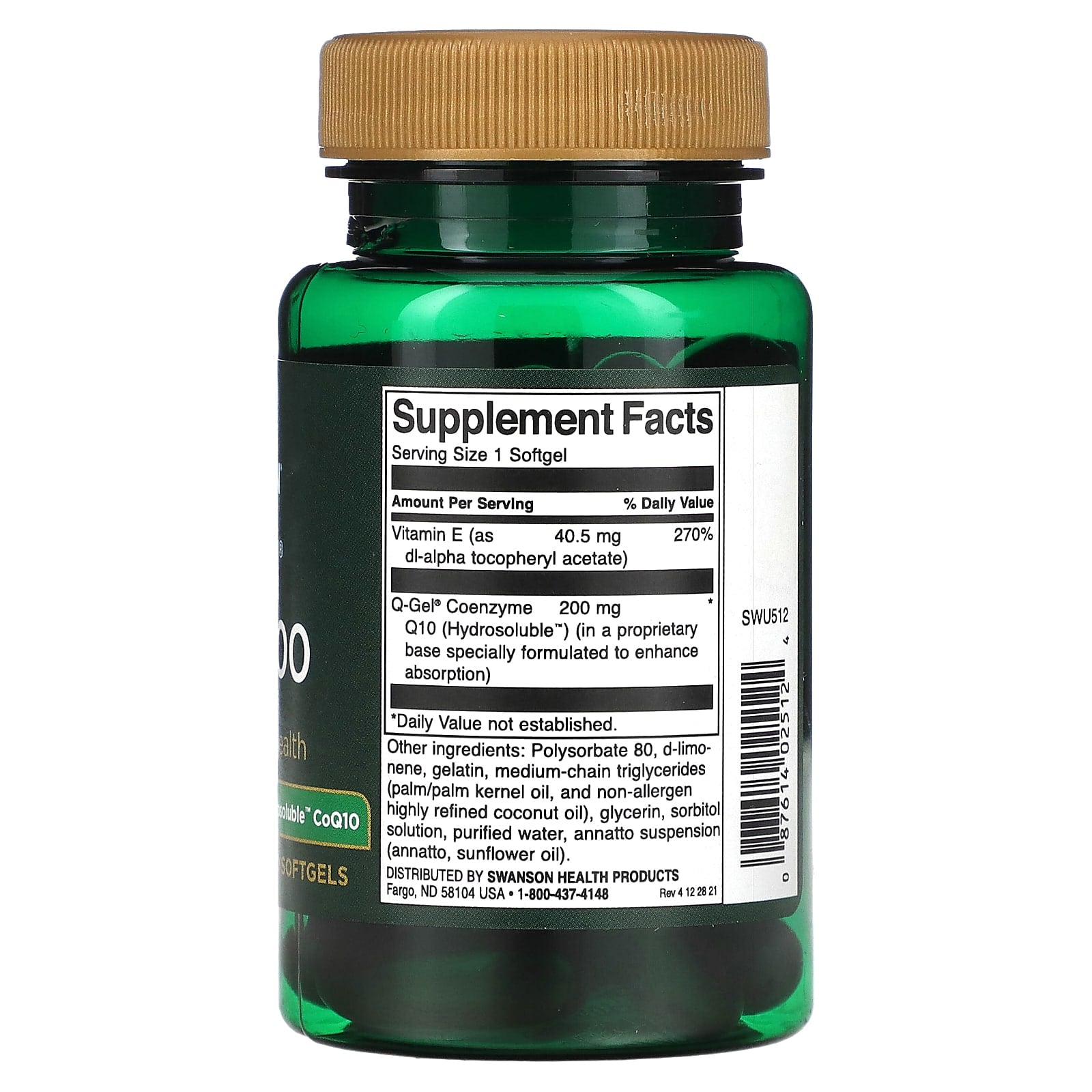 Swanson, Q-Gel Mega 200, 200 mg, 30 Softgels