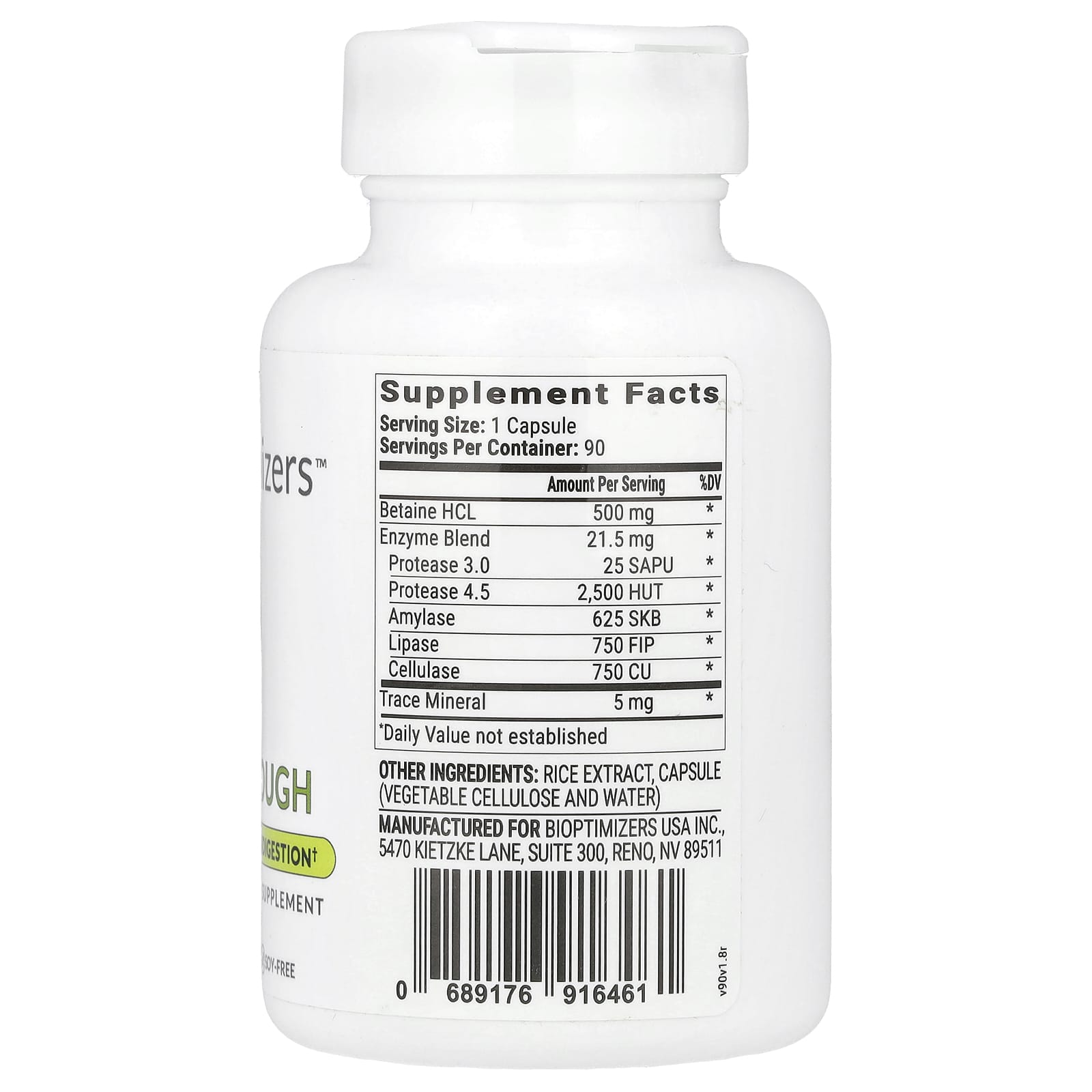 BIOptimizers, HCL Breakthrough, 90 Veggie Caps