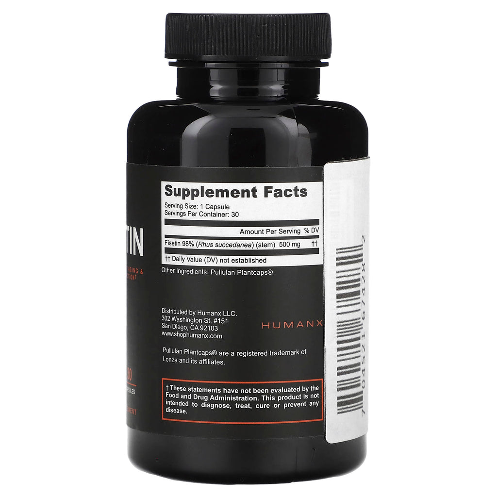 Humanx, Fisetin, 500 mg, 30 Capsules