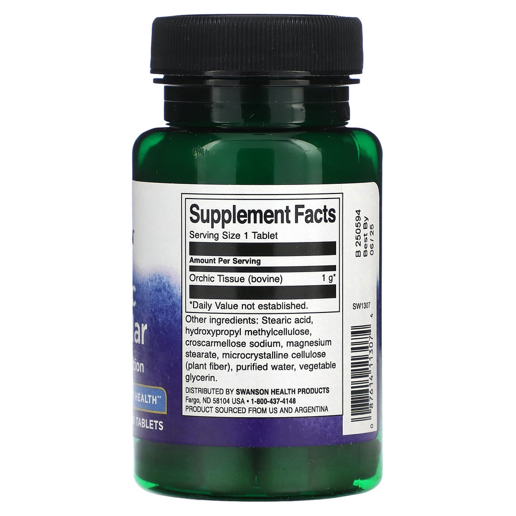 Swanson, Orchic Glandular, Men's Health, 1,000 mg, 30 Tablets