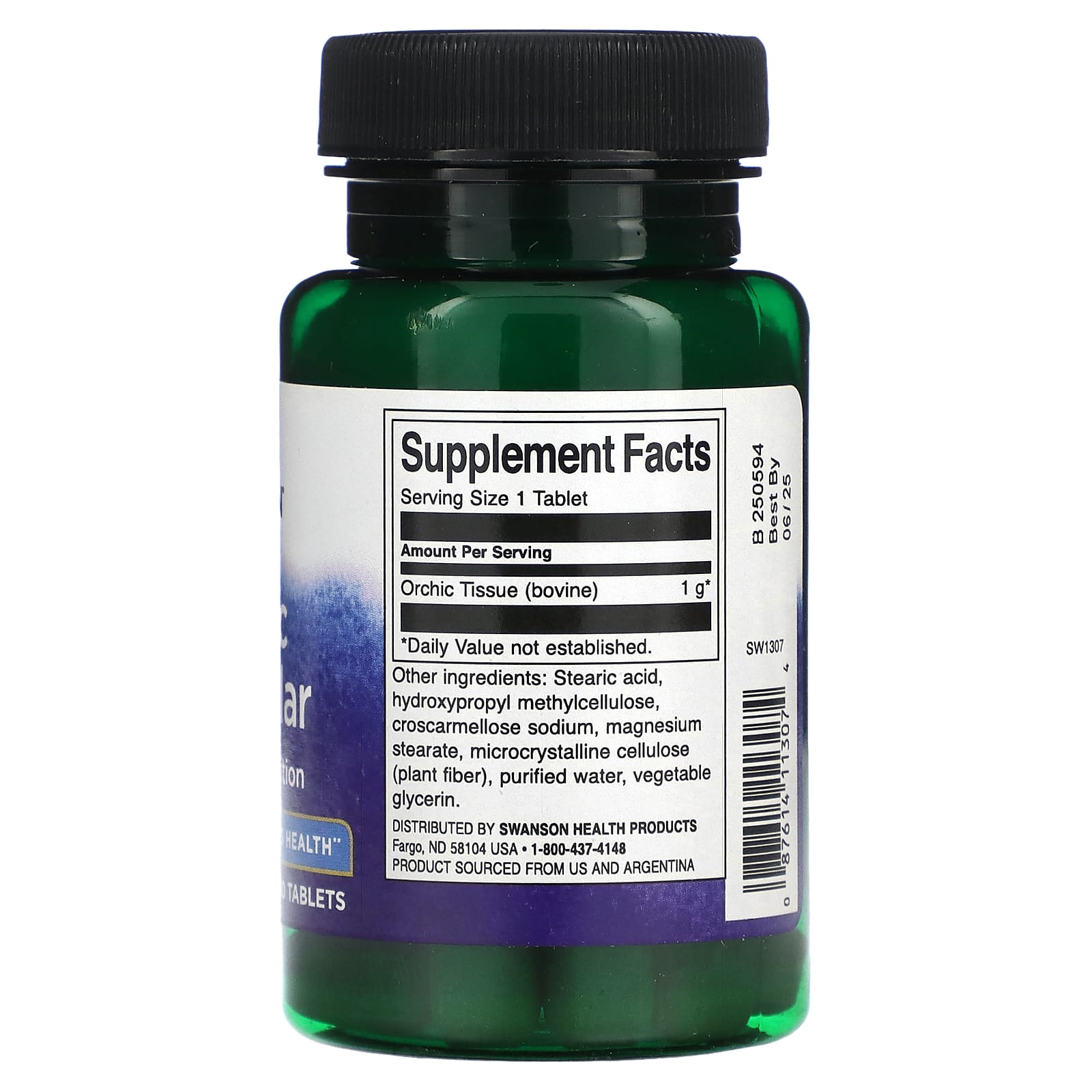 Swanson, Orchic Glandular, Men's Health, 1,000 mg, 30 Tablets