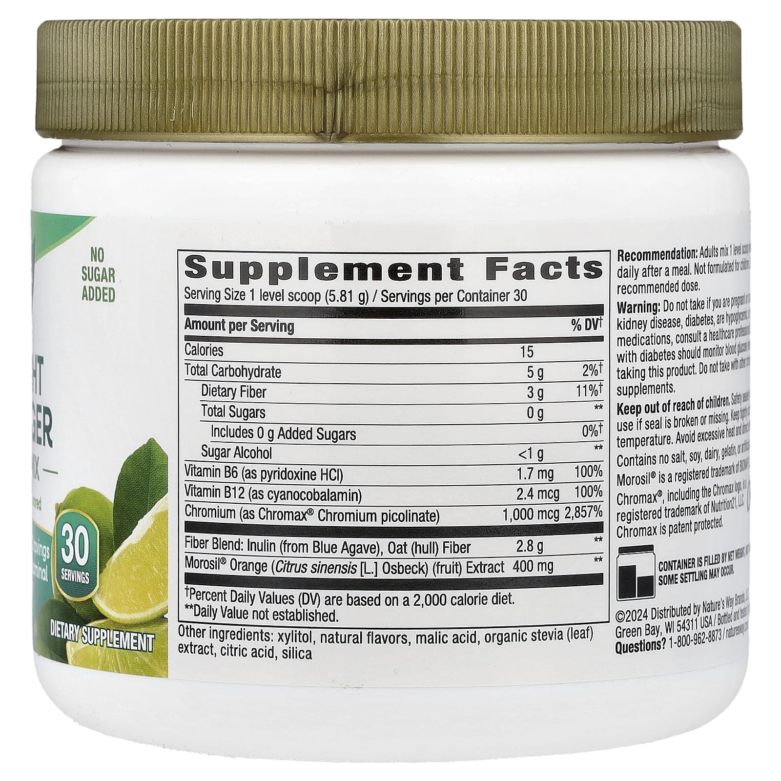 Nature's Way, Weight Manager Drink Mix, Zesty Citrus, 6 oz (174.3 g)