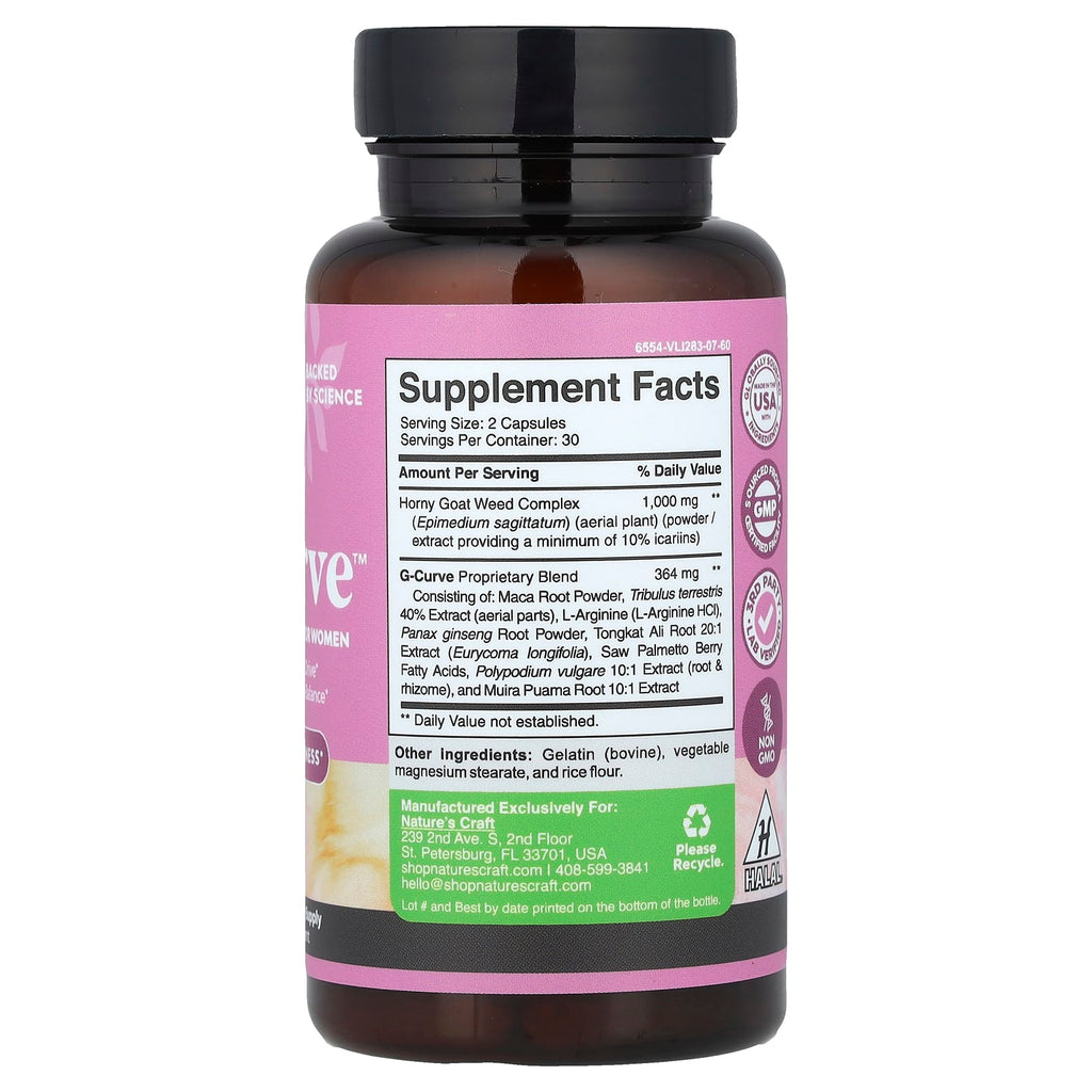Nature's Craft, Women's Wellness, G-Curve™, 60 Capsules