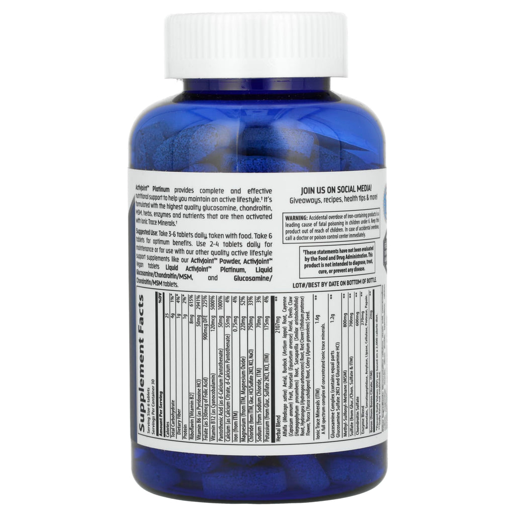 Trace, Concentrace, ActivJoint Platinum, 180 Tablets