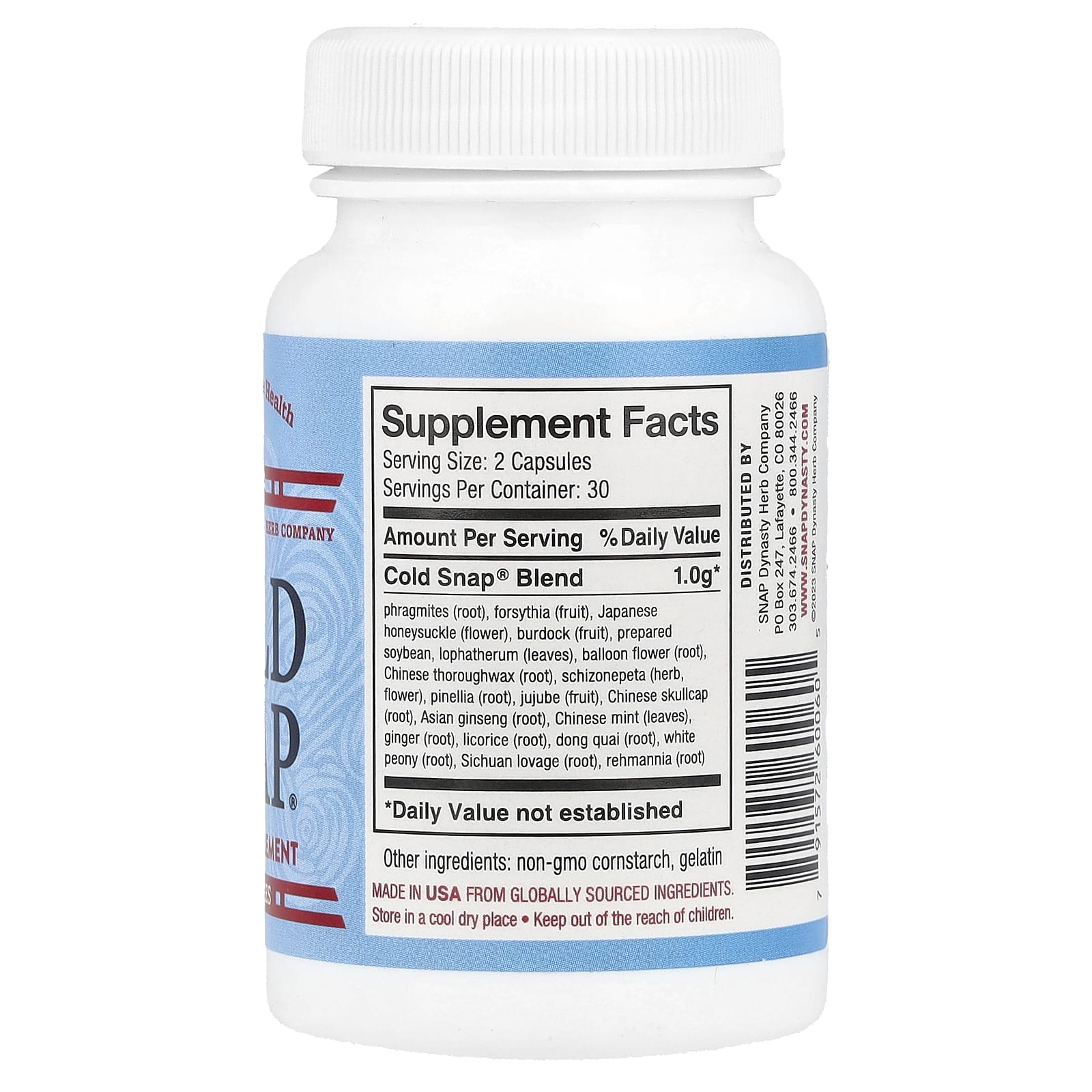 Snap Dynasty, Cold Snap®, 60 Capsules