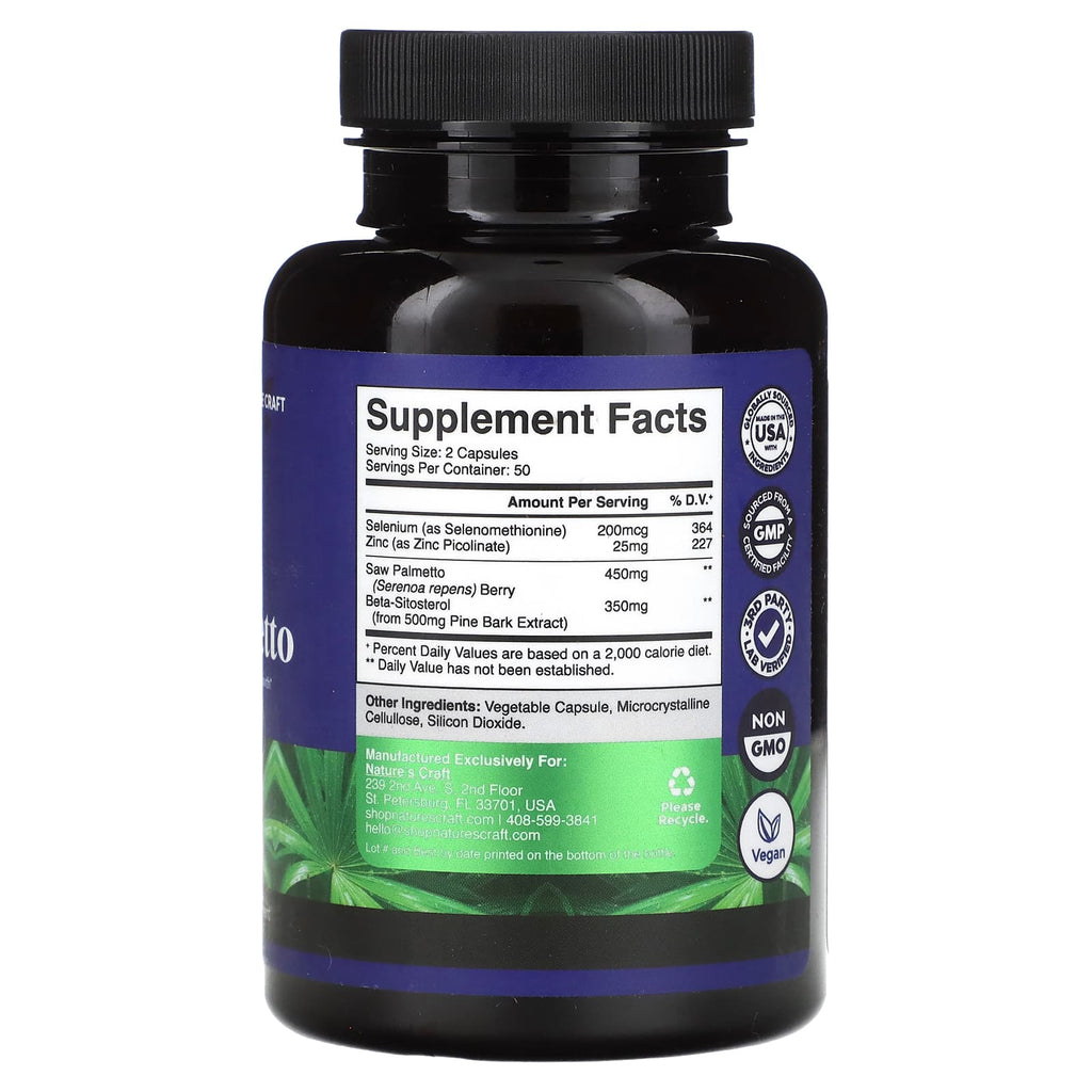 Nature's Craft, Men's Saw Palmetto , 100 Capsules