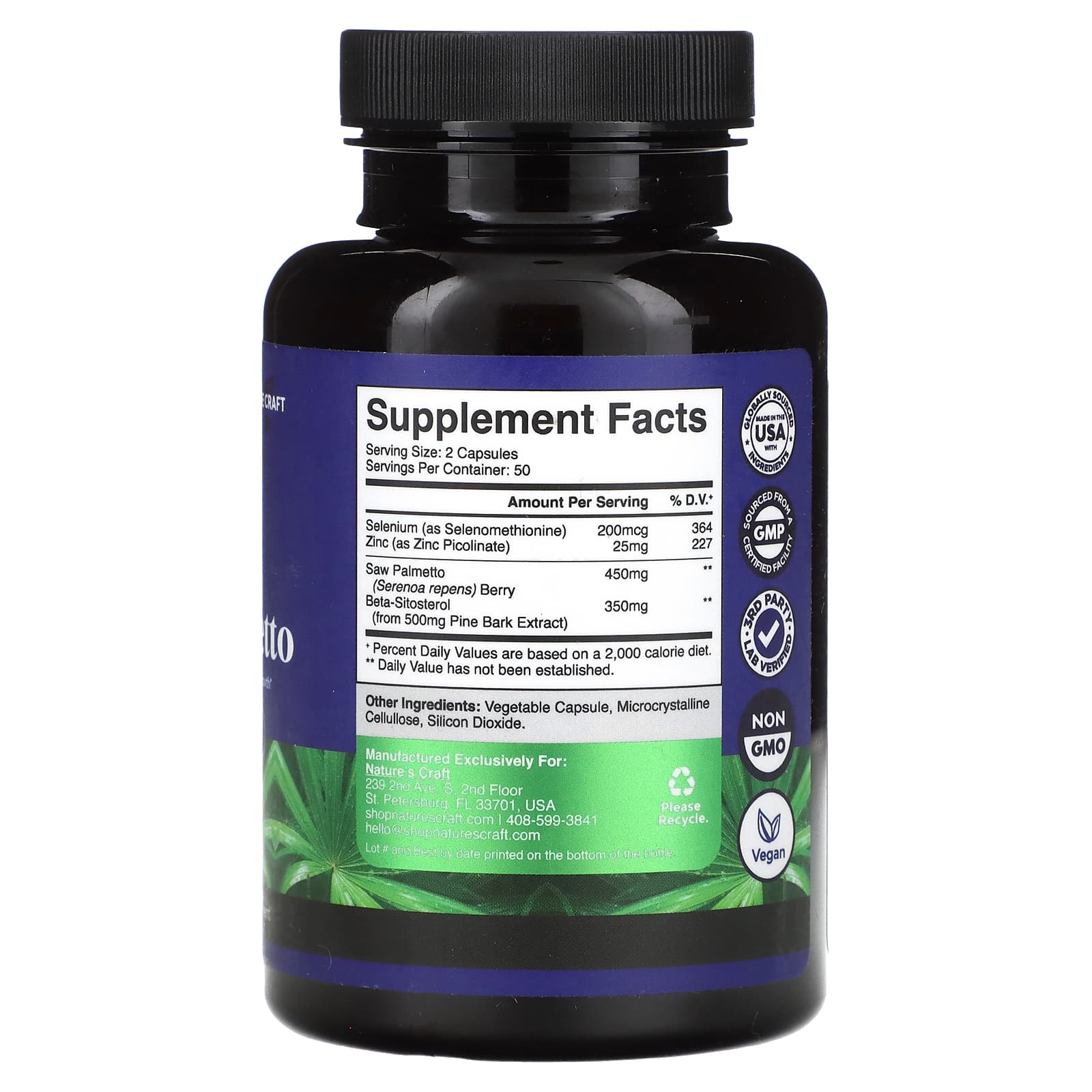 Nature's Craft, Men's Saw Palmetto , 100 Capsules
