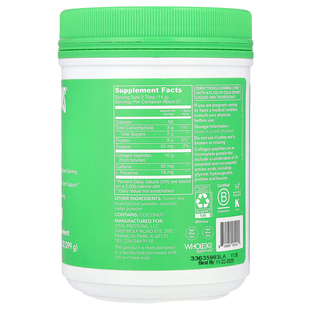 Vital Proteins, Matcha Collagen, Original Matcha, 10.5 oz (299 g)