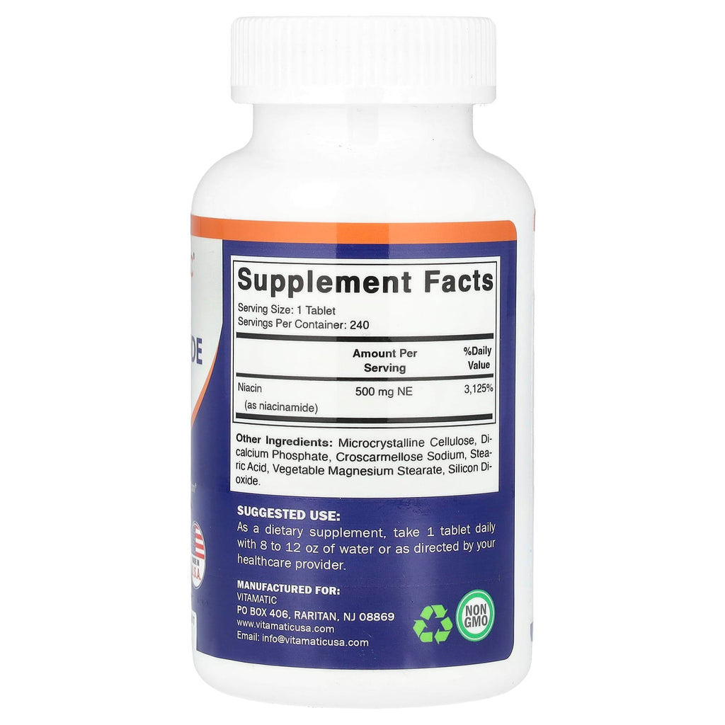 Vitamatic, Niacinamide, 500 mg, 240 Tablets