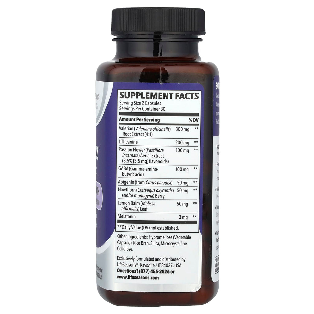 LifeSeasons, Therapeutics, Rest-ZZZ™ With Apigenin +Theanine, 60 Veg Capsules