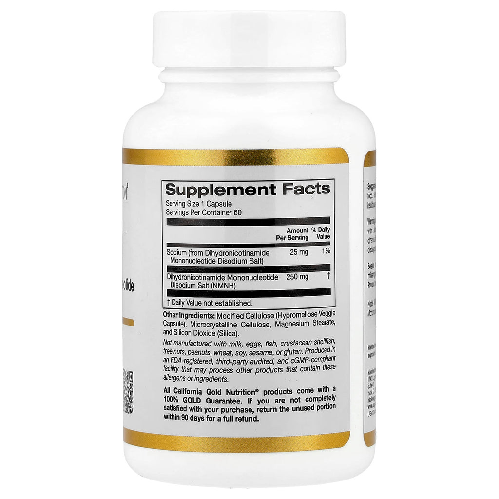 California Gold Nutrition, NMNH, 250 mg, 60 Veggie Capsules