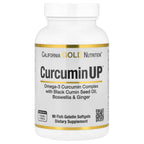 California Gold Nutrition, CurcuminUP™ with Omega-3 Curcumin Complex, Black Cumin Seed Oil, Boswellia and Ginger, 90 Fish Gelatin Softgels