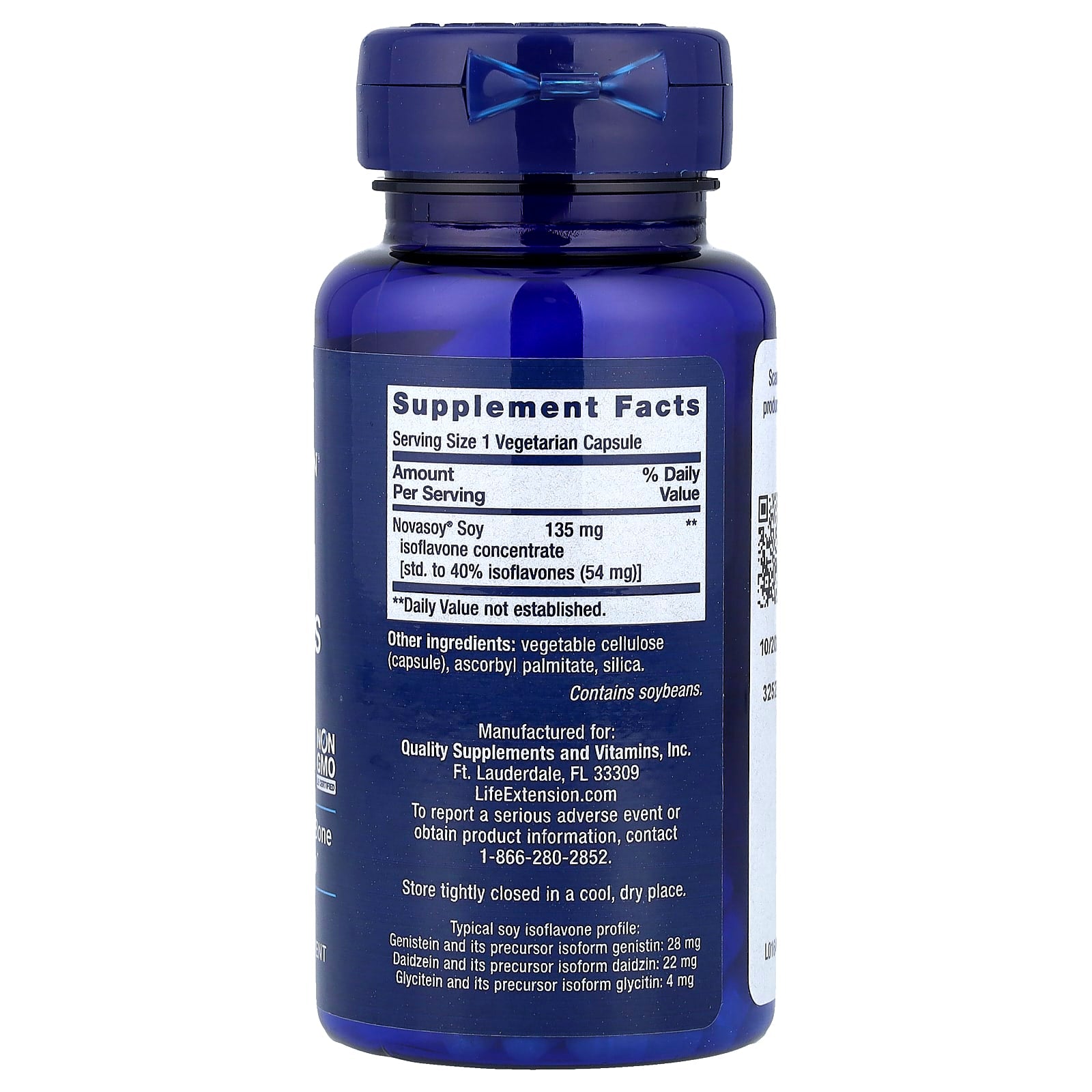 Life Extension, Soy Isoflavones, 30 Vegetarian Capsules (135 mg per Capsule)