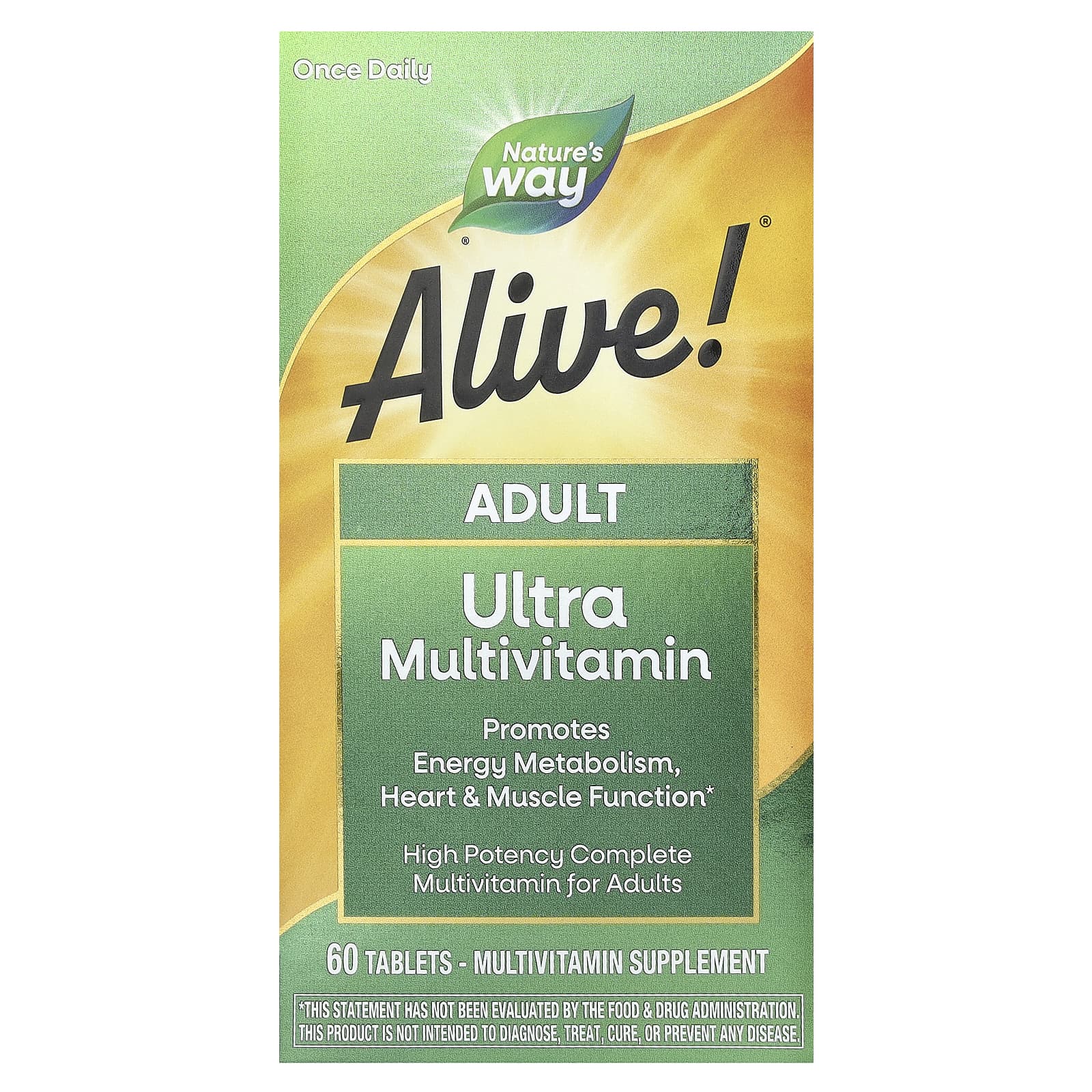 Nature's Way, Alive!® Adult Ultra Multivitamin, 60 Tablets