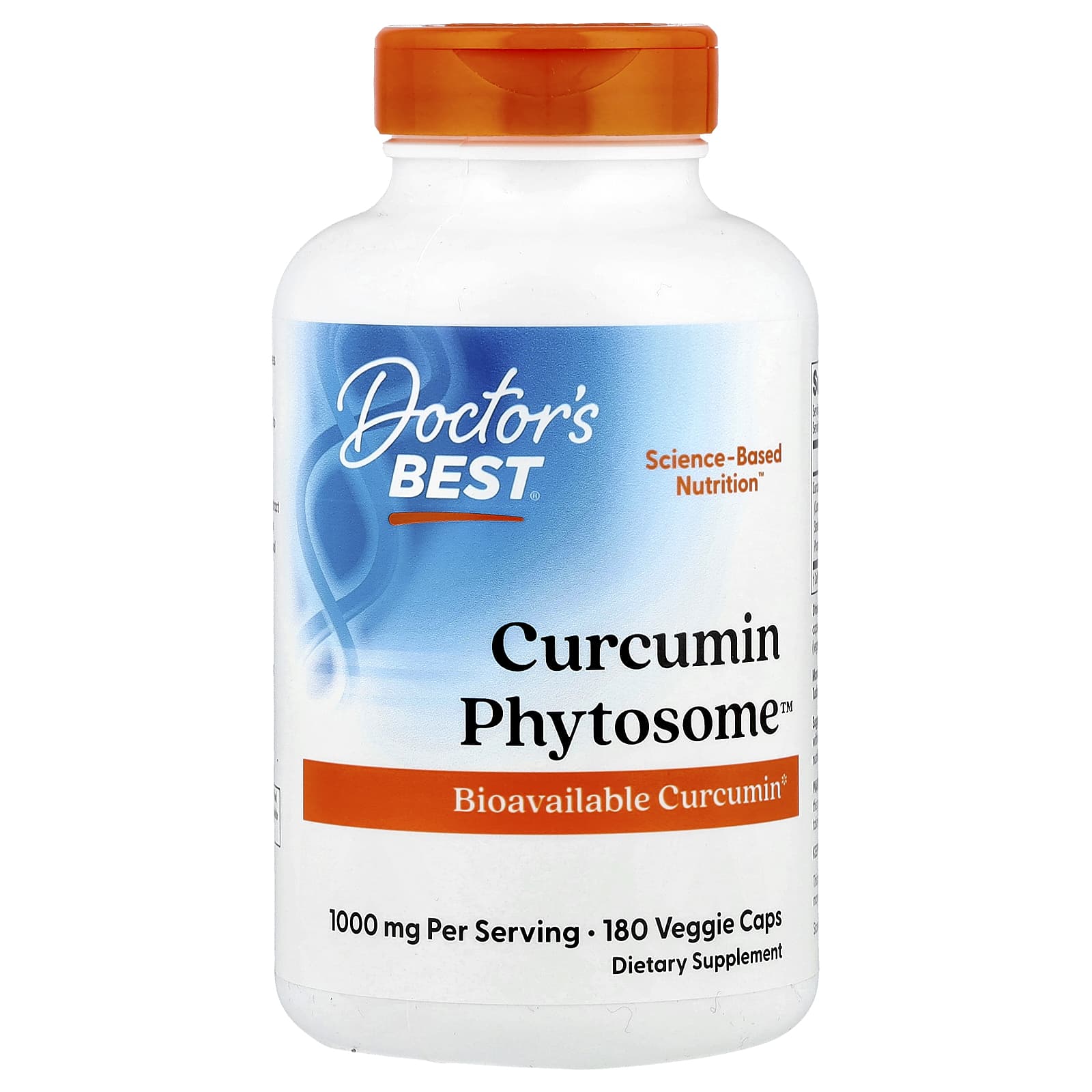 Doctor's Best, Curcumin Phytosome™, 180 Veggie Caps (500 mg per Capsule)
