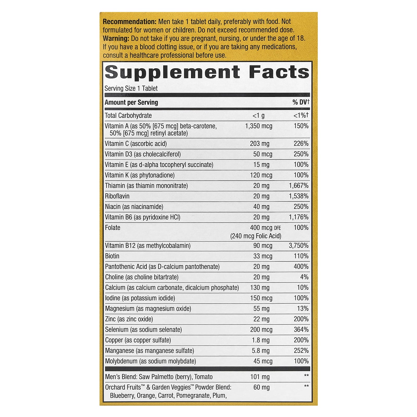 Nature's Way, Alive! Men's 50+ Ultra Multivitamin, 60 Tablets